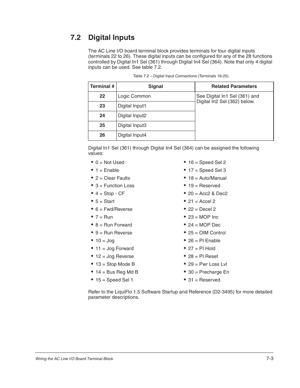 2 digital inputs | Rockwell Automation Liqui-Flo 1.5 AC Power Modules V1.2 User Manual | Page 47 / 74