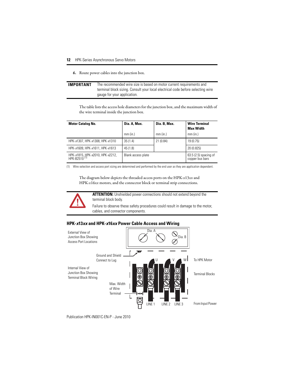 Rockwell Automation HPK-Series Asynchronous Servo Motor User Manual | Page 12 / 36