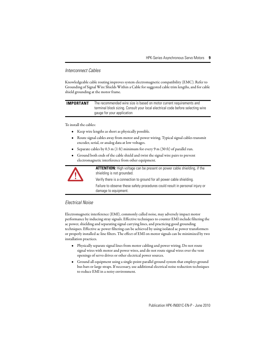 Rockwell Automation HPK-Series Asynchronous Servo Motor User Manual | Page 9 / 36