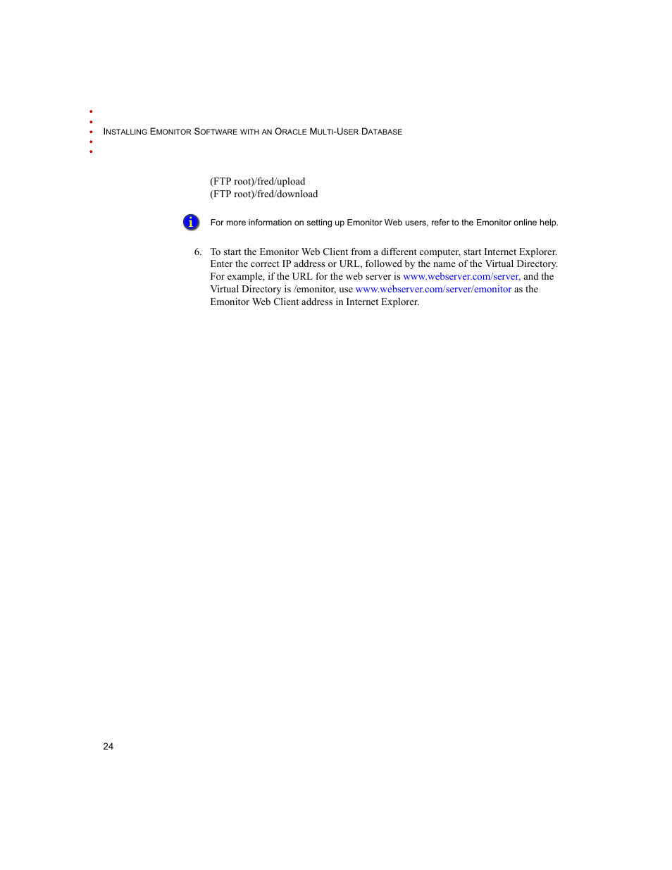Rockwell Automation Emonitor with an Oracle Multi-User Database User Manual | Page 28 / 42