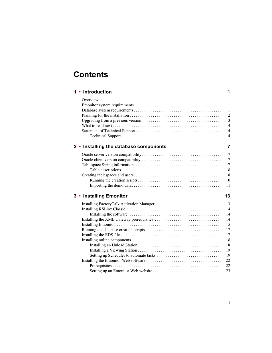 Rockwell Automation Emonitor with an Oracle Multi-User Database User Manual | Page 3 / 42