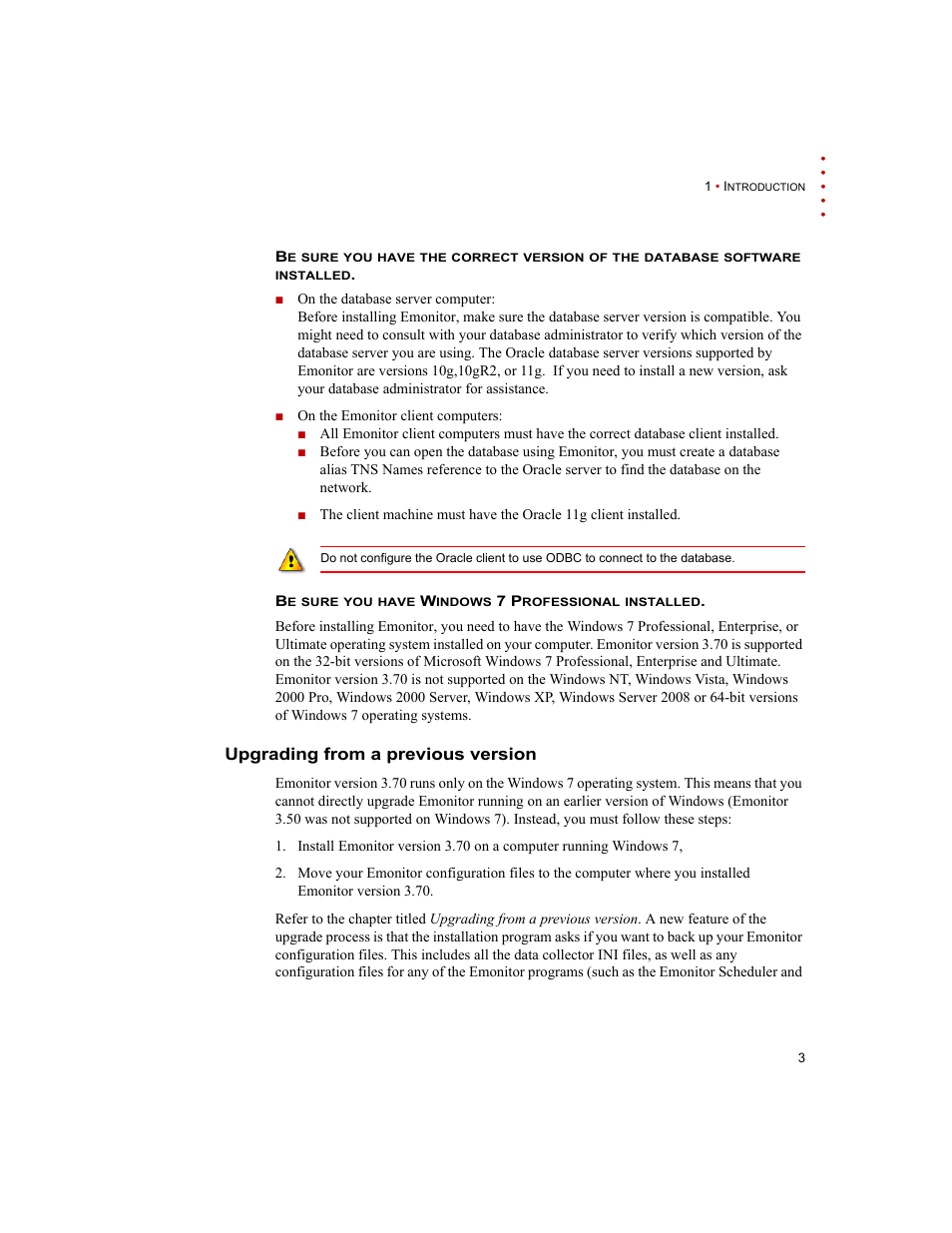 Upgrading from a previous version | Rockwell Automation Emonitor with an Oracle Multi-User Database User Manual | Page 7 / 42