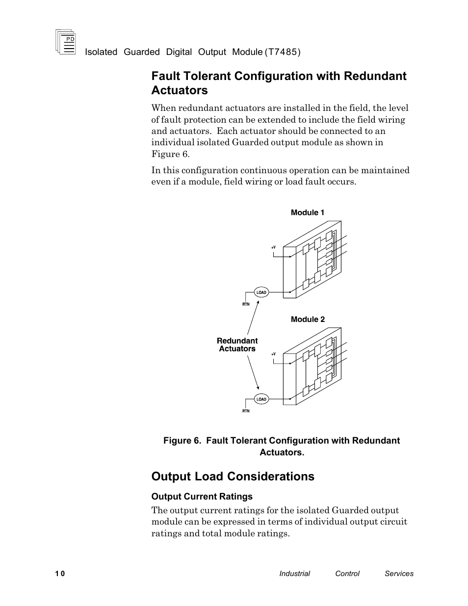 Output load considerations | Rockwell Automation T7485 ICS Regent+Plus Isolated Guarded Output Modules User Manual | Page 10 / 20
