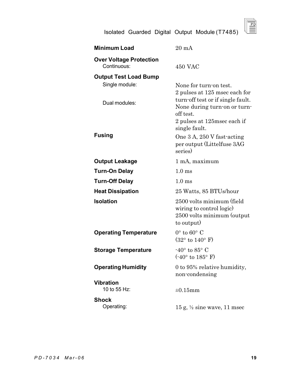 Rockwell Automation T7485 ICS Regent+Plus Isolated Guarded Output Modules User Manual | Page 19 / 20