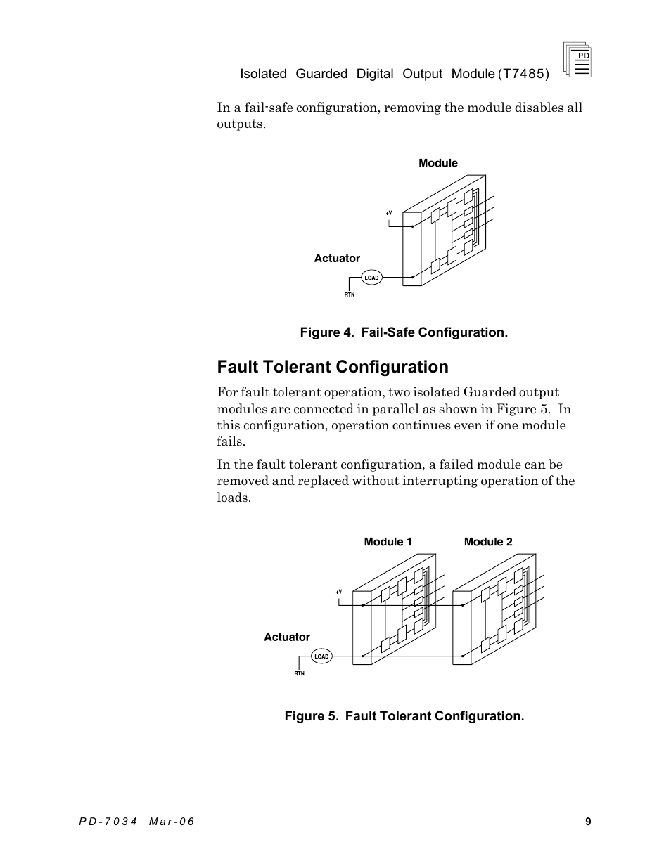 Fault tolerant configuration | Rockwell Automation T7485 ICS Regent+Plus Isolated Guarded Output Modules User Manual | Page 9 / 20