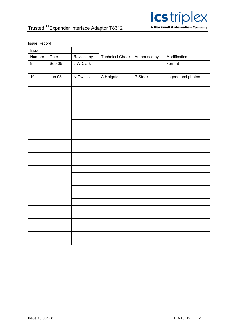 Trusted, Expander interface adaptor t8312 | Rockwell Automation T8312 Trusted Expander Interface Adaptor Unit User Manual | Page 2 / 12