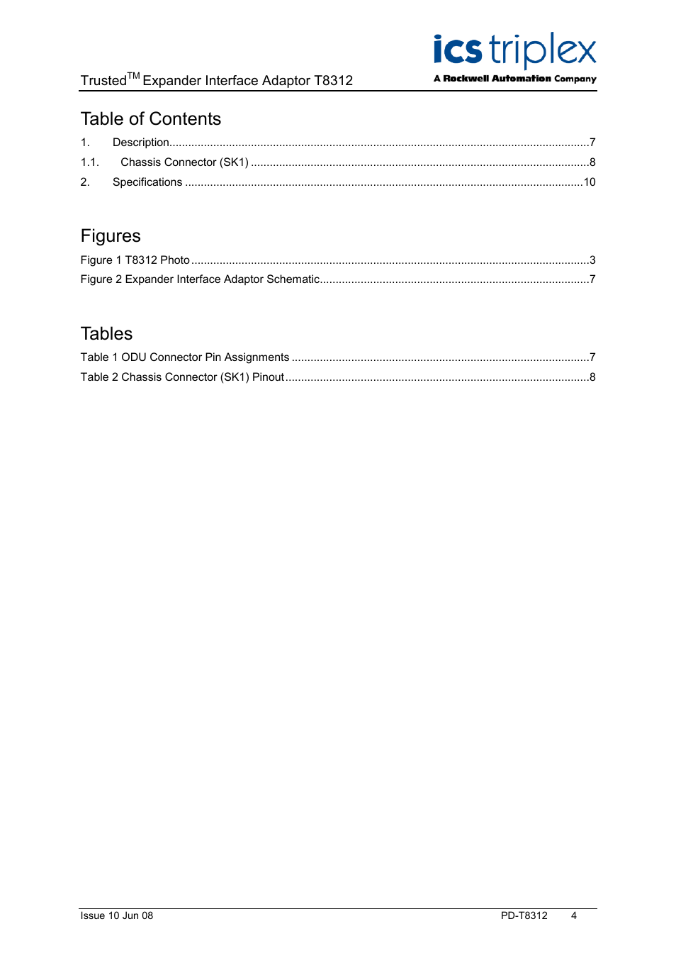 Rockwell Automation T8312 Trusted Expander Interface Adaptor Unit User Manual | Page 4 / 12