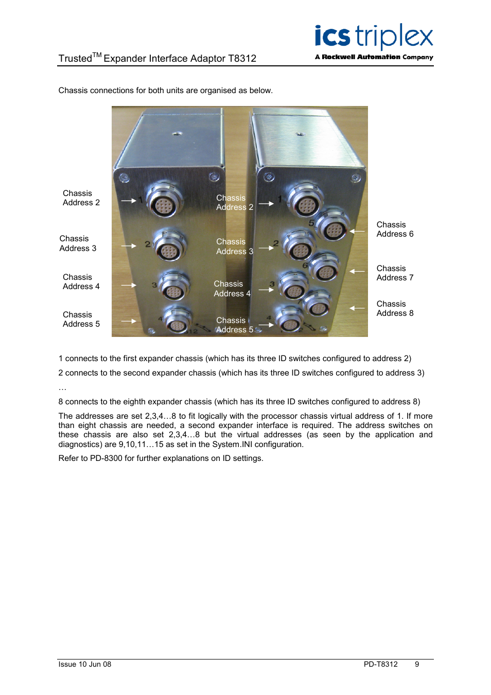 Trusted, Expander interface adaptor t8312 | Rockwell Automation T8312 Trusted Expander Interface Adaptor Unit User Manual | Page 9 / 12