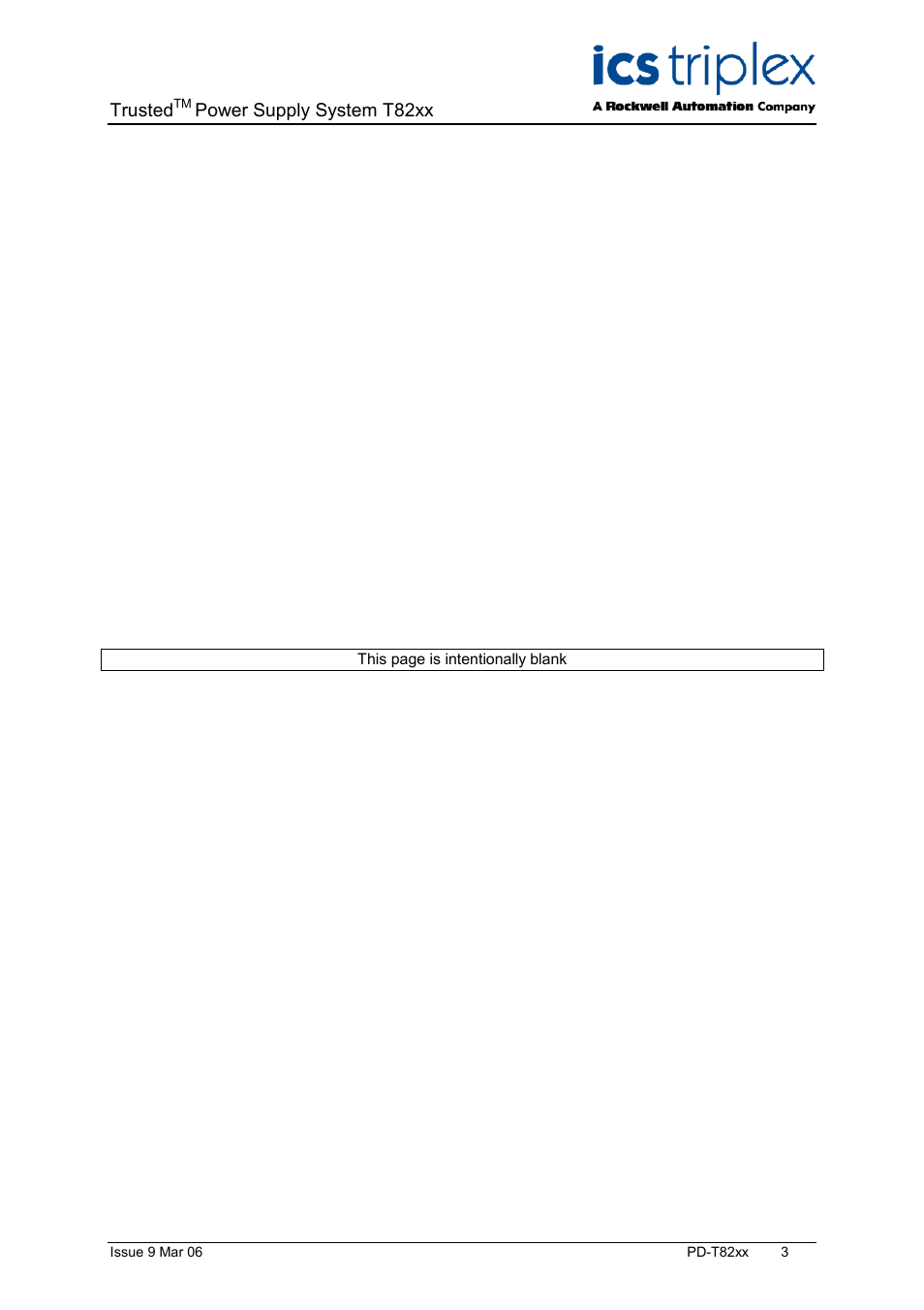 Trusted, Power supply system t82xx | Rockwell Automation T82xx Trusted High Integrity Power Supply 110-240V ac and 24V dc User Manual | Page 3 / 18