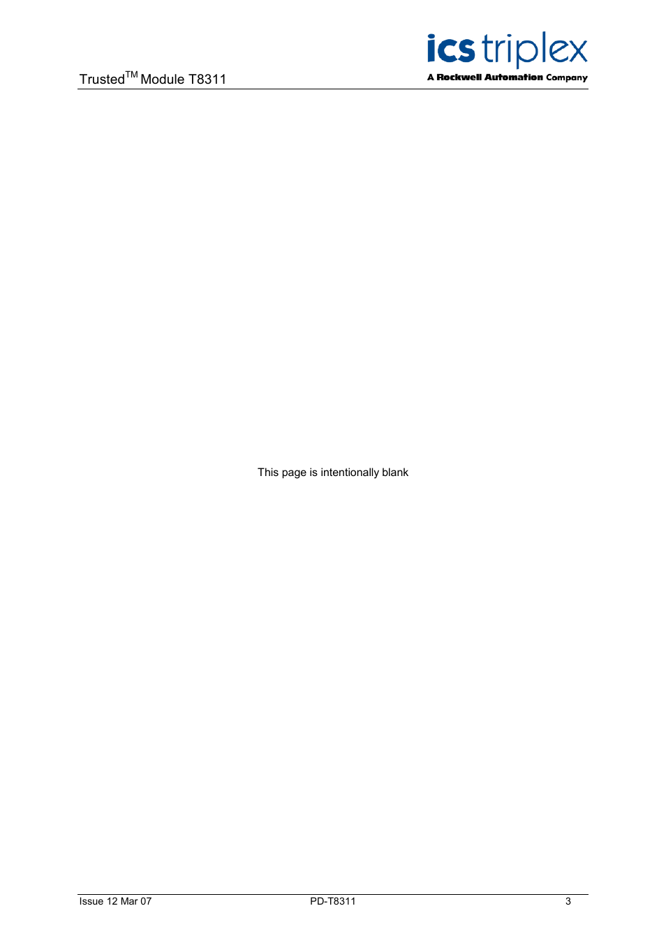 Trusted, Module t8311 | Rockwell Automation T8311 Trusted Expander Interface User Manual | Page 3 / 28