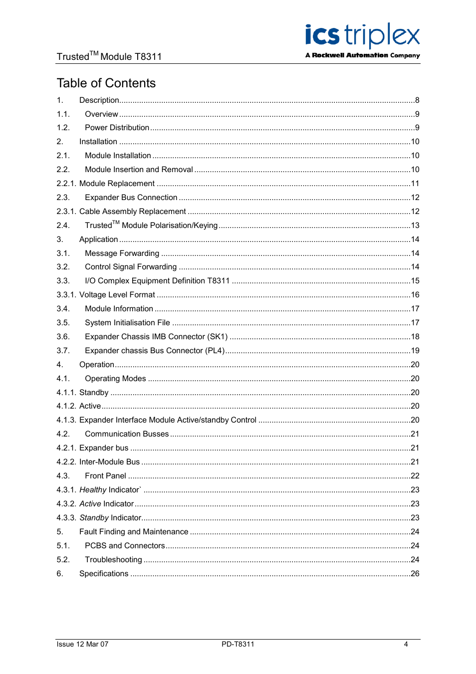 Rockwell Automation T8311 Trusted Expander Interface User Manual | Page 4 / 28