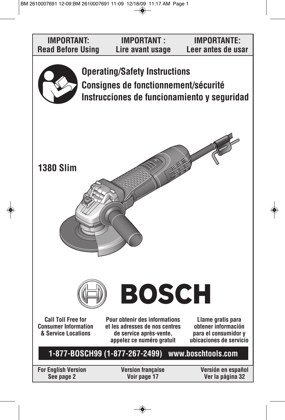 Bosch 1380 SLIM User Manual | 48 pages