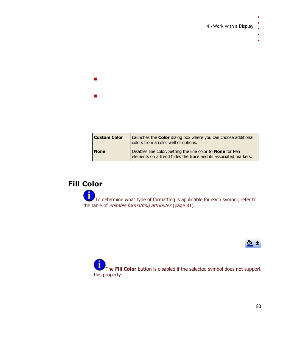 Fill color | Rockwell Automation FactoryTalk Historian SE ProcessBook 3.2 User Guide User Manual | Page 101 / 378