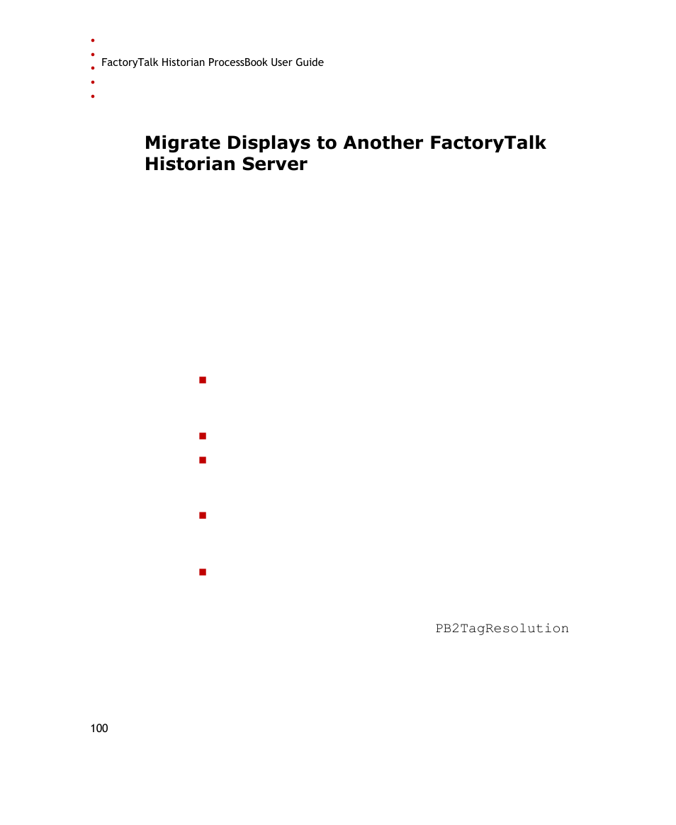 Rockwell Automation FactoryTalk Historian SE ProcessBook 3.2 User Guide User Manual | Page 118 / 378