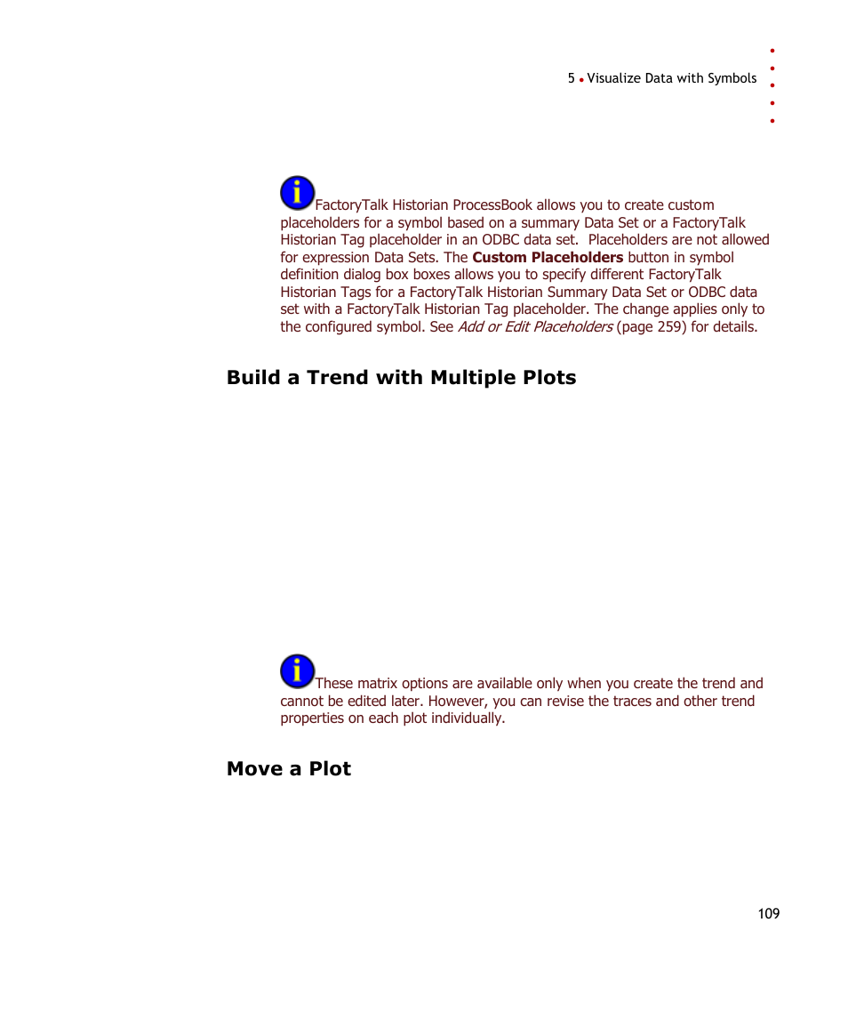 Build a trend with multiple plots, Move a plot | Rockwell Automation FactoryTalk Historian SE ProcessBook 3.2 User Guide User Manual | Page 127 / 378