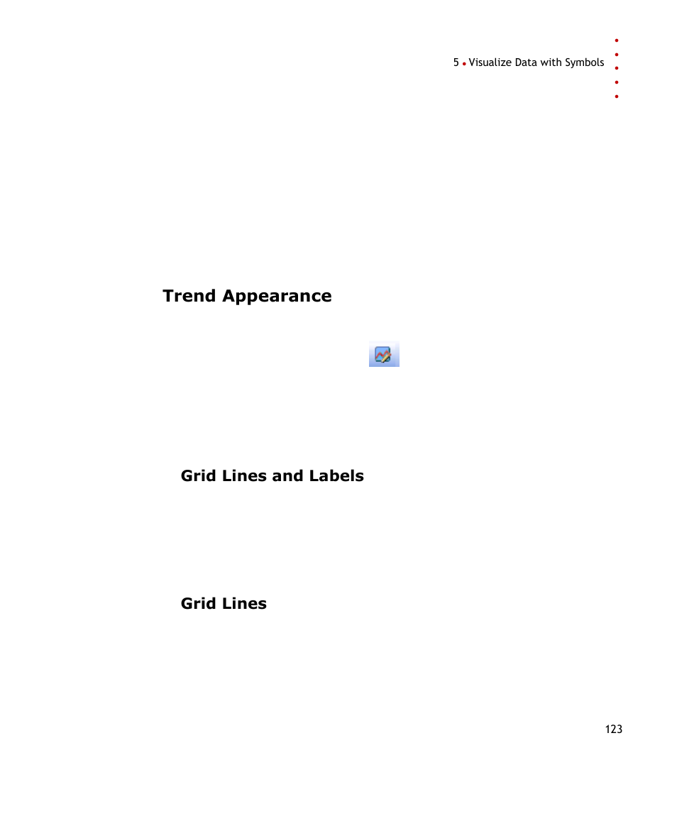 Trend appearance, Grid lines and labels, Grid lines | Rockwell Automation FactoryTalk Historian SE ProcessBook 3.2 User Guide User Manual | Page 141 / 378