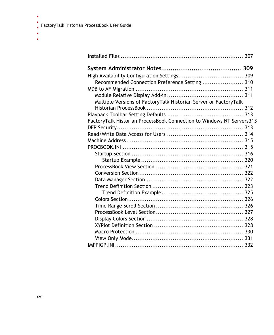 Rockwell Automation FactoryTalk Historian SE ProcessBook 3.2 User Guide User Manual | Page 16 / 378