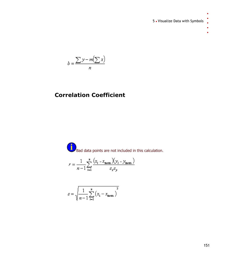 Correlation coefficient | Rockwell Automation FactoryTalk Historian SE ProcessBook 3.2 User Guide User Manual | Page 169 / 378