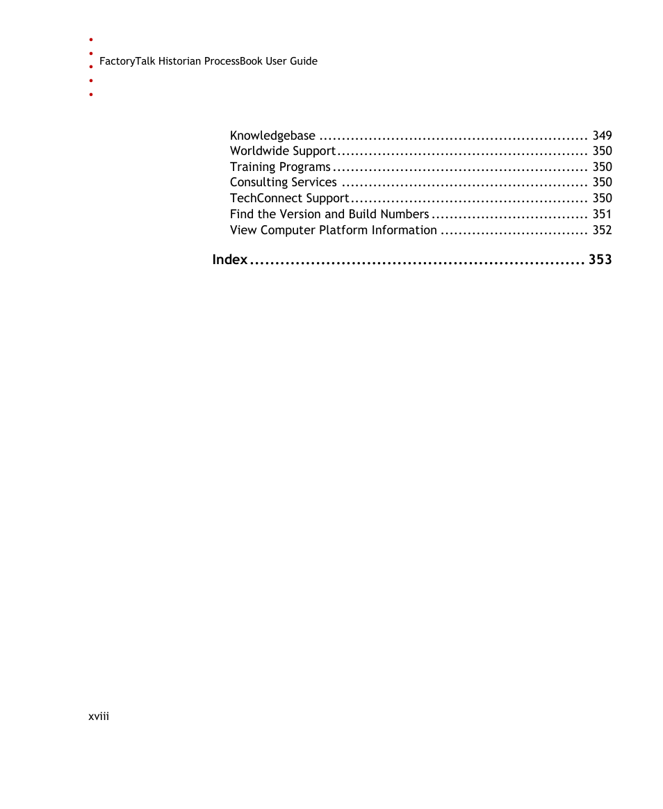 Rockwell Automation FactoryTalk Historian SE ProcessBook 3.2 User Guide User Manual | Page 18 / 378