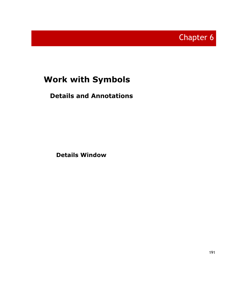 Work with symbols, Details and annotations, Details window | E 191), Chapter 6 | Rockwell Automation FactoryTalk Historian SE ProcessBook 3.2 User Guide User Manual | Page 209 / 378