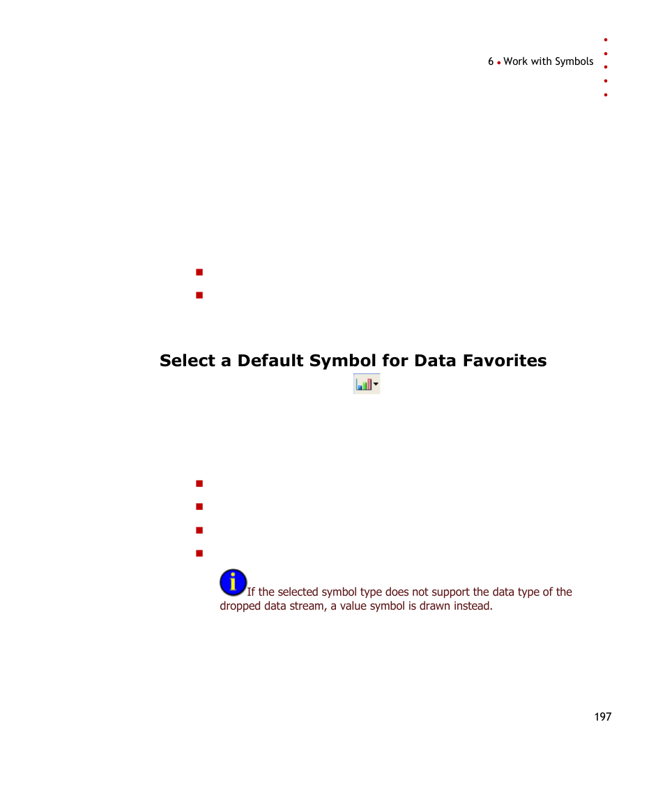 Select a default symbol for data favorites | Rockwell Automation FactoryTalk Historian SE ProcessBook 3.2 User Guide User Manual | Page 215 / 378