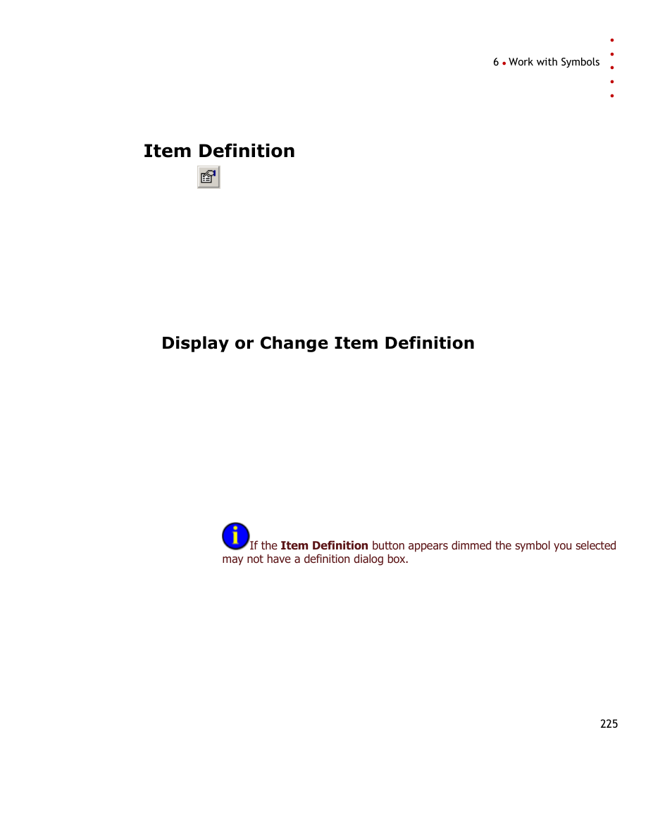 Item definition, Display or change item definition | Rockwell Automation FactoryTalk Historian SE ProcessBook 3.2 User Guide User Manual | Page 243 / 378