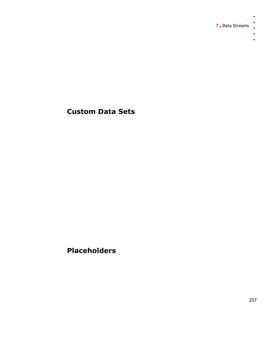 Custom data sets, Placeholders, E 257) | Rockwell Automation FactoryTalk Historian SE ProcessBook 3.2 User Guide User Manual | Page 275 / 378