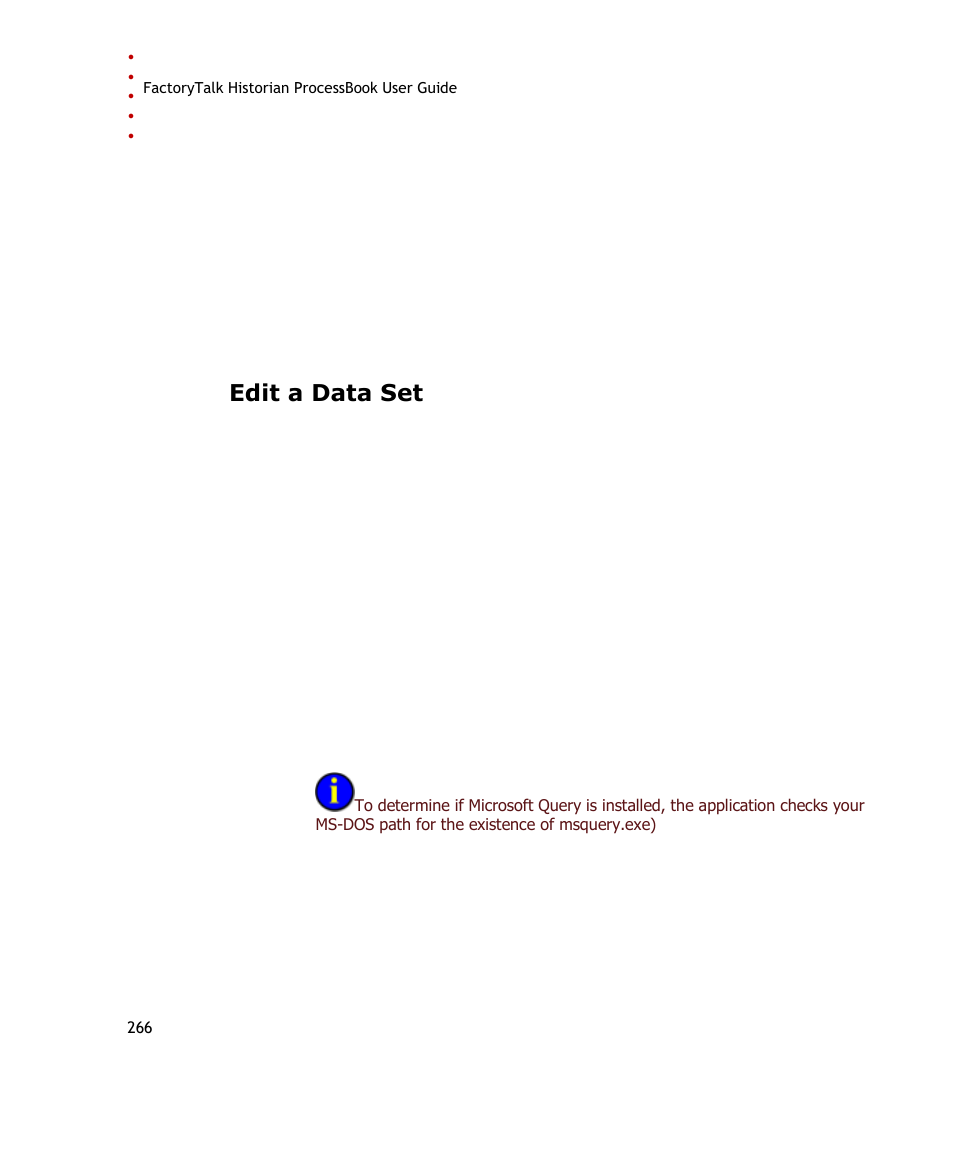 Edit a data set | Rockwell Automation FactoryTalk Historian SE ProcessBook 3.2 User Guide User Manual | Page 284 / 378