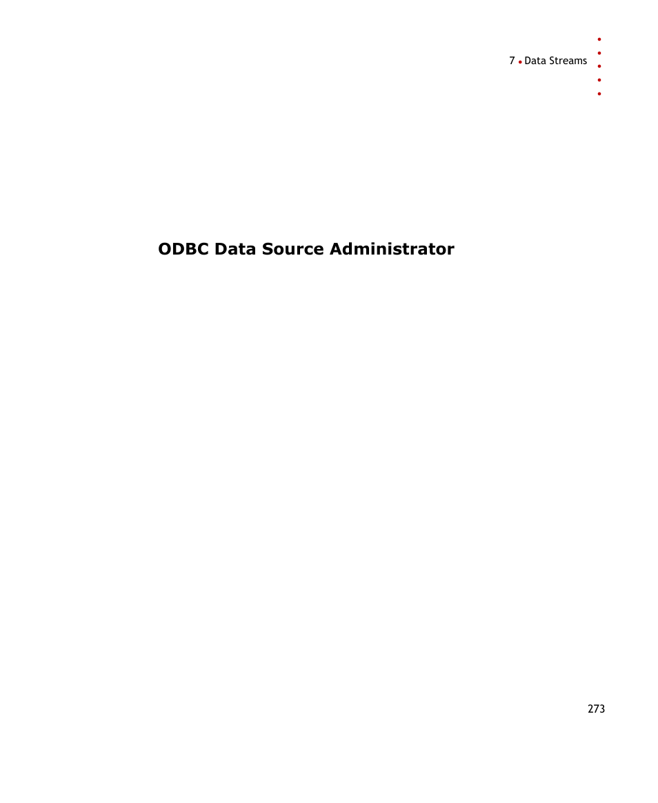 Odbc data source administrator | Rockwell Automation FactoryTalk Historian SE ProcessBook 3.2 User Guide User Manual | Page 291 / 378