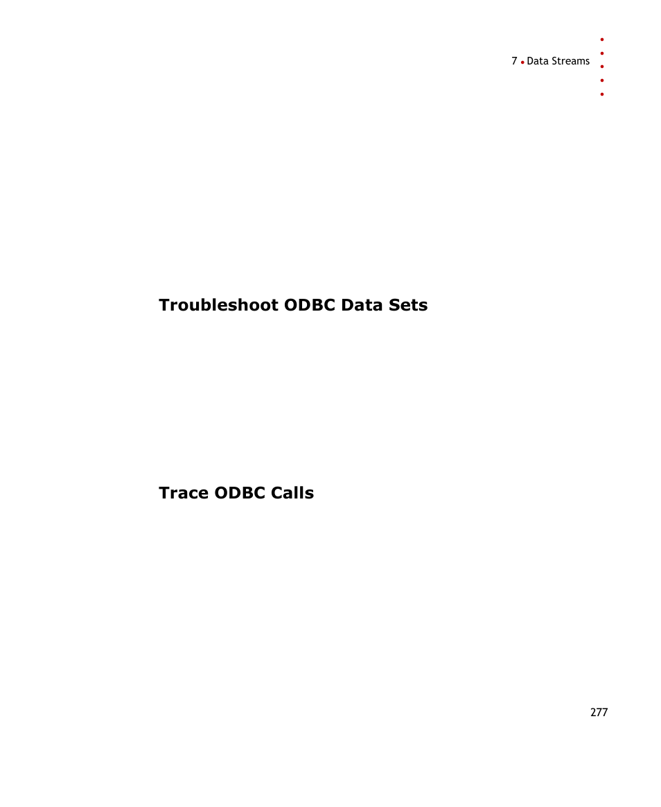 Troubleshoot odbc data sets, Trace odbc calls | Rockwell Automation FactoryTalk Historian SE ProcessBook 3.2 User Guide User Manual | Page 295 / 378