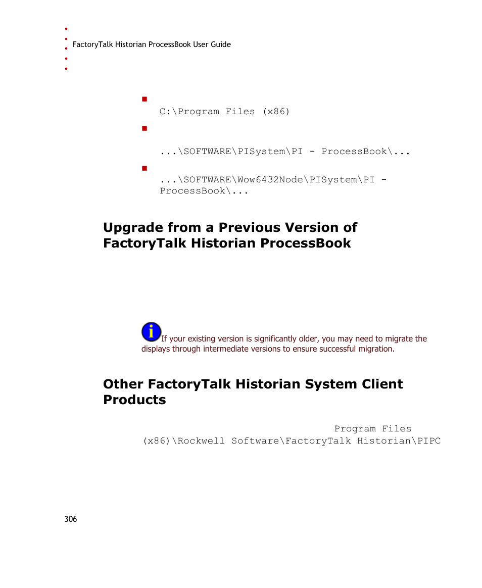 Other factorytalk historian system client products | Rockwell Automation FactoryTalk Historian SE ProcessBook 3.2 User Guide User Manual | Page 324 / 378