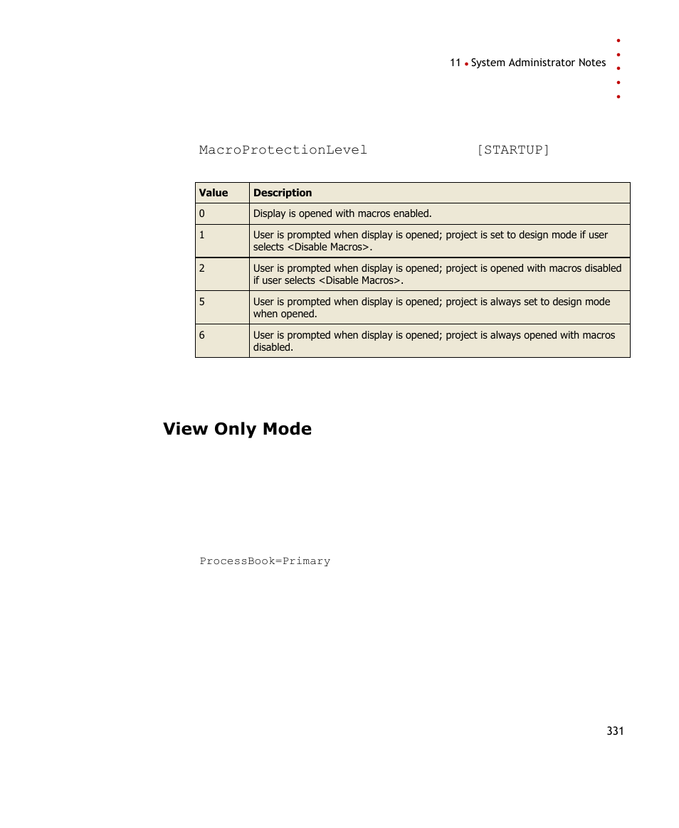 View only mode | Rockwell Automation FactoryTalk Historian SE ProcessBook 3.2 User Guide User Manual | Page 349 / 378