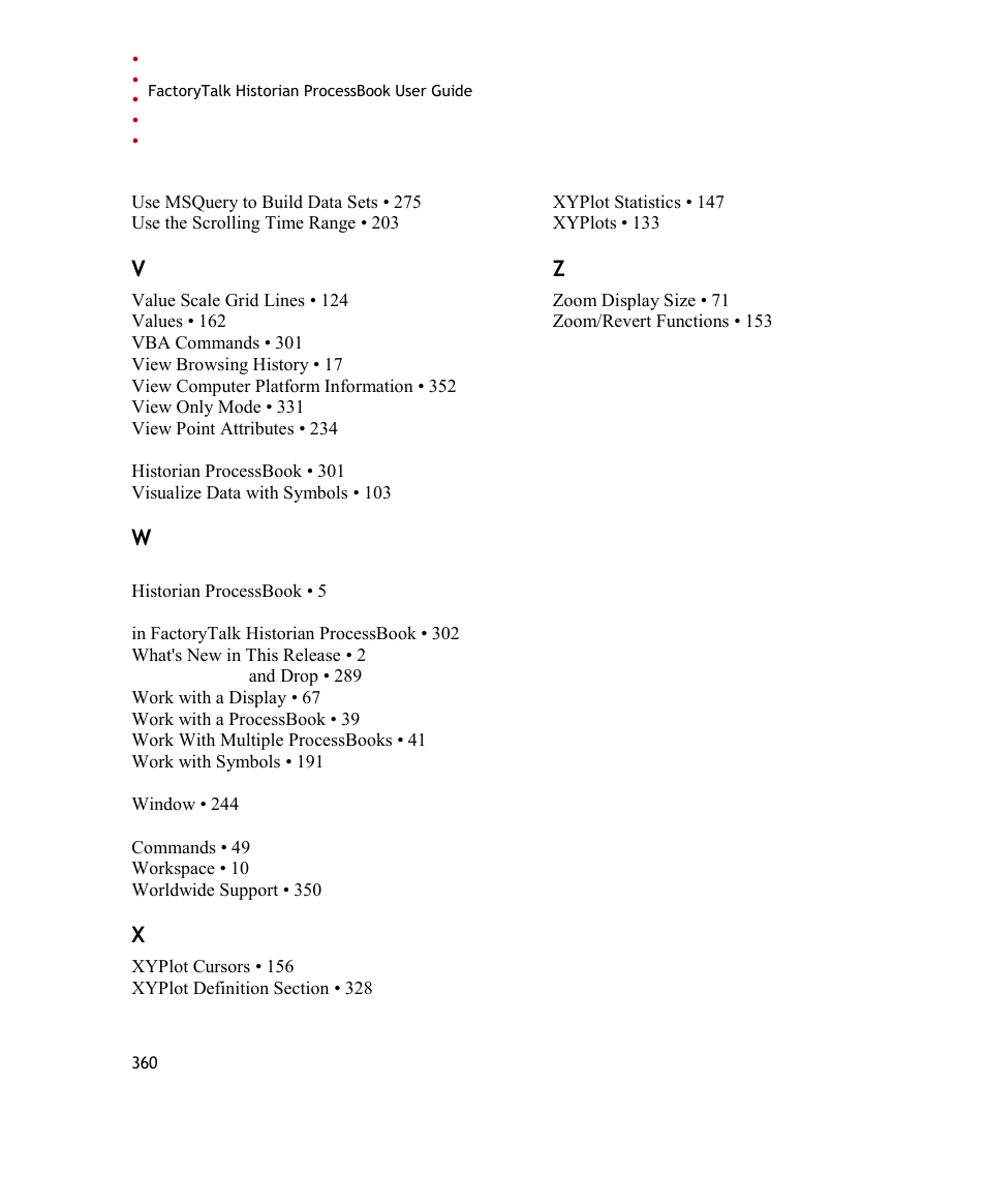 Rockwell Automation FactoryTalk Historian SE ProcessBook 3.2 User Guide User Manual | Page 378 / 378