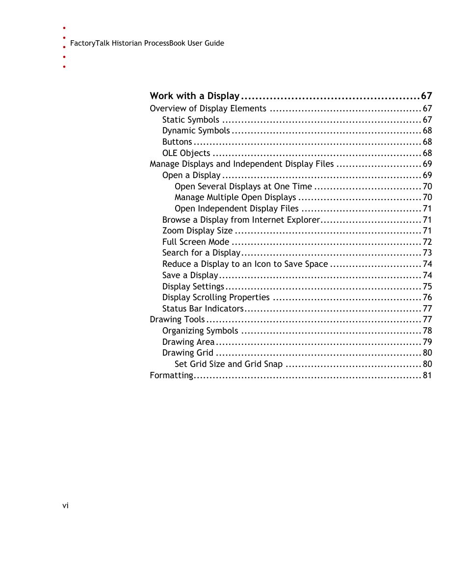 Rockwell Automation FactoryTalk Historian SE ProcessBook 3.2 User Guide User Manual | Page 6 / 378