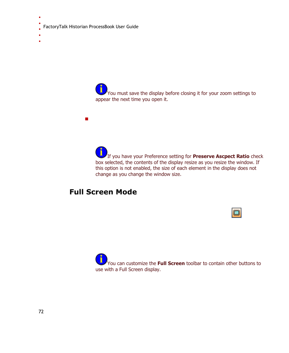 Full screen mode | Rockwell Automation FactoryTalk Historian SE ProcessBook 3.2 User Guide User Manual | Page 90 / 378