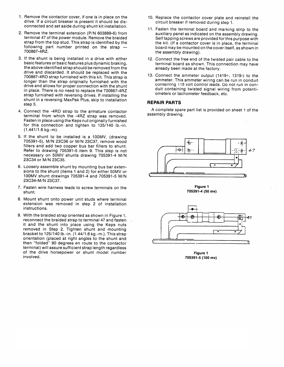 Rockwell Automation MaxPak Plus Hi-HP 50-100mV Armature Shunt Kit 23C34-37 User Manual | Page 2 / 4