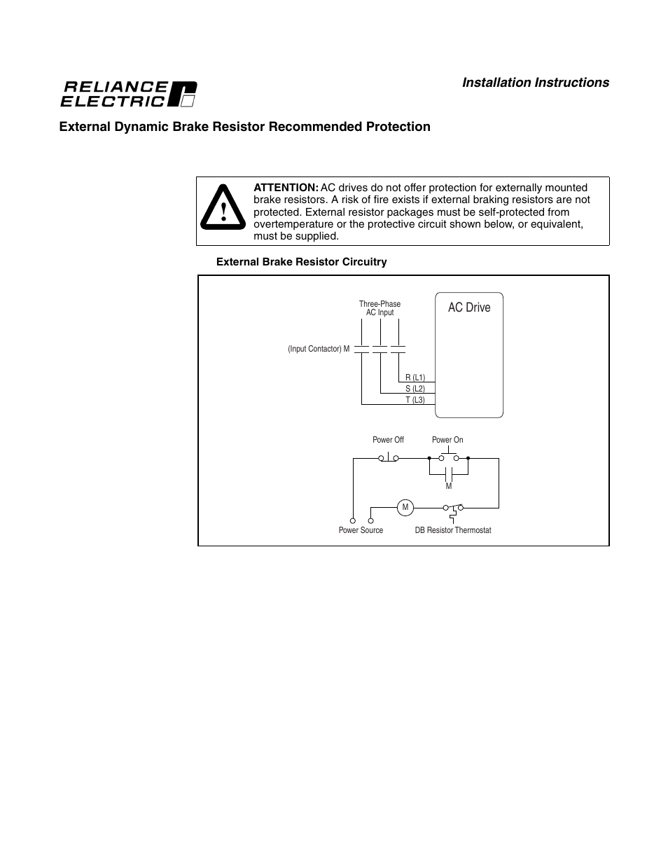 Rockwell Automation External Dynamic Brake Resistor Recommended Protection User Manual | 2 pages