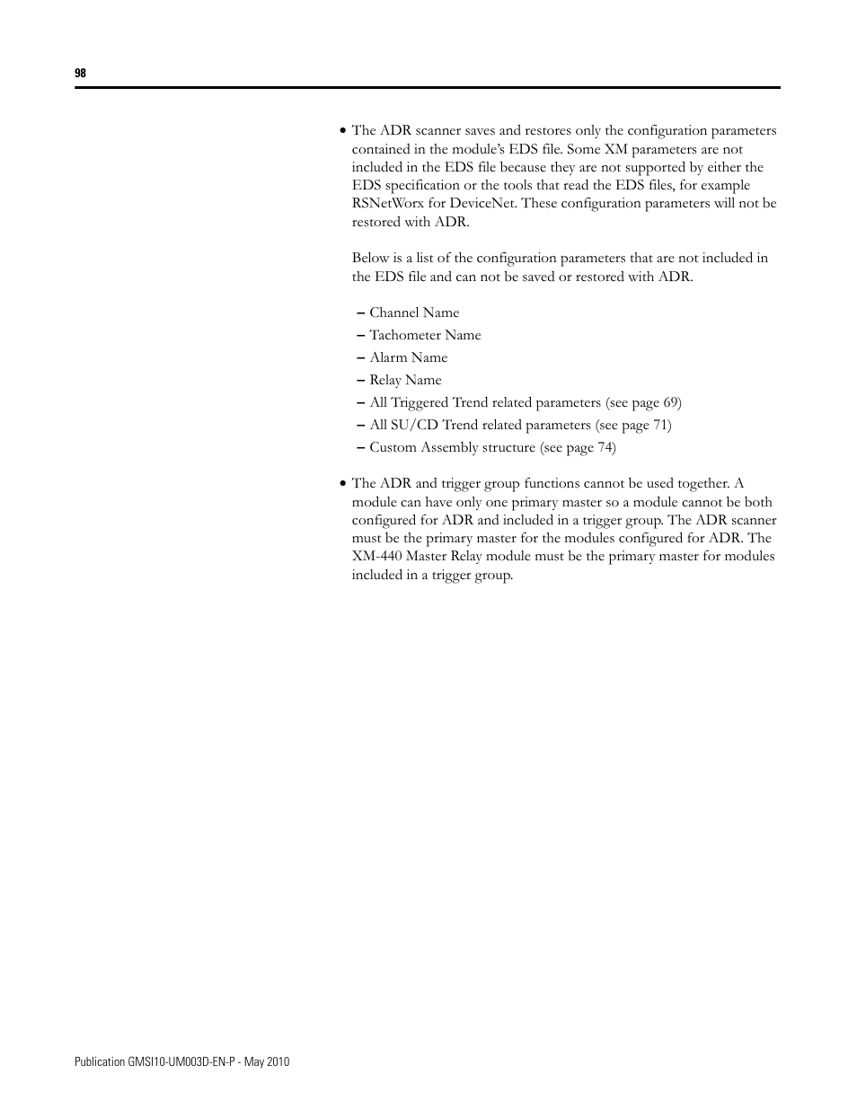 Rockwell Automation 1440-VAD02-01RA XM-123 Aeroderivative Module User Manual | Page 106 / 166