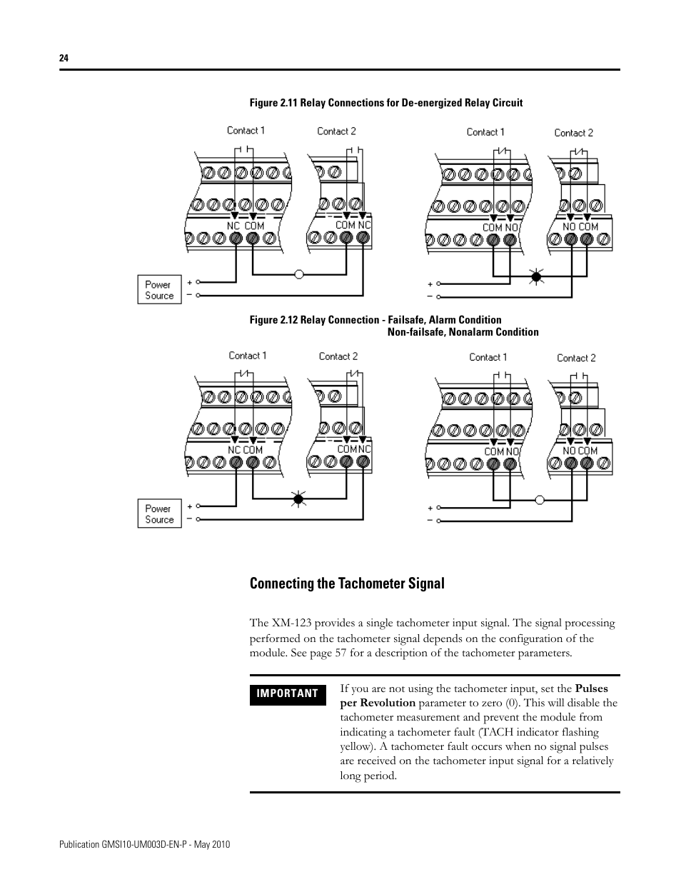 Connecting the tachometer signal | Rockwell Automation 1440-VAD02-01RA XM-123 Aeroderivative Module User Manual | Page 32 / 166