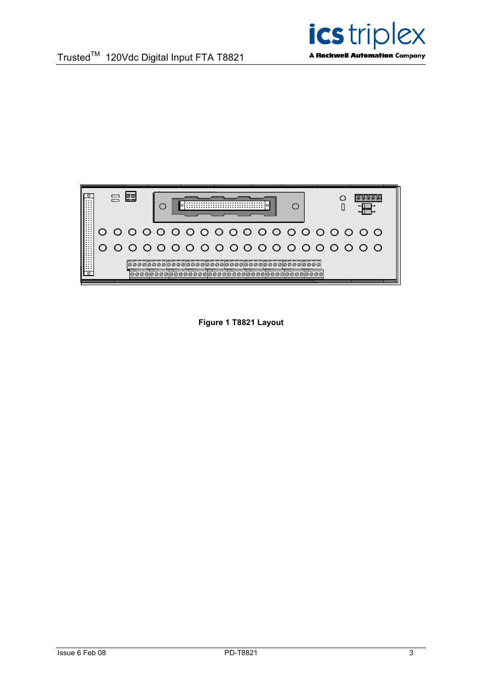 Trusted | Rockwell Automation T8423 Trusted 40 Channel 120Vdc Digital Input FTA User Manual | Page 3 / 14