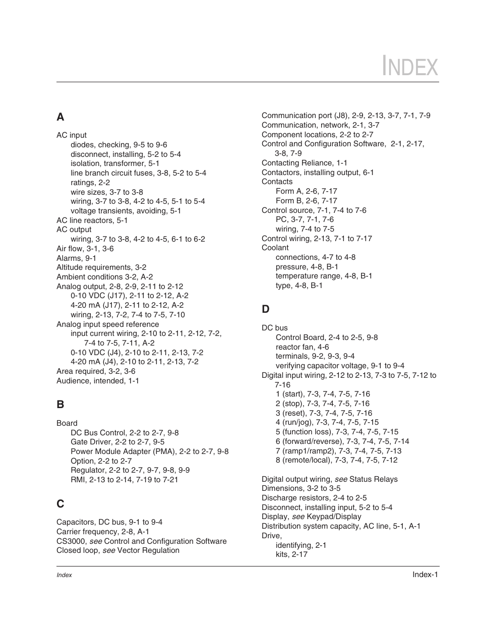 Index, Ndex | Rockwell Automation Liqui-Flo AC Power Modules User Manual | Page 103 / 108
