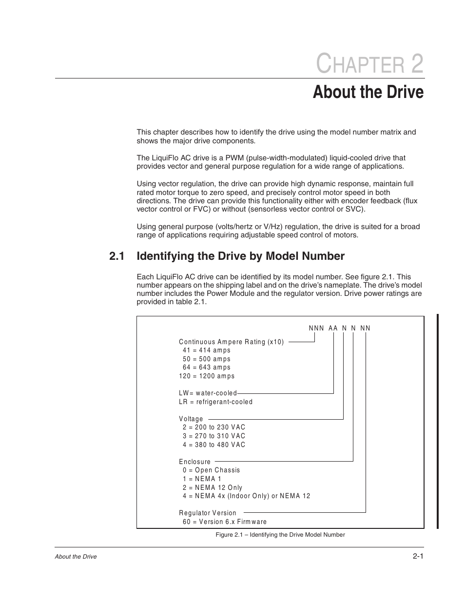 Chapter 2 - about the drive, Hapter, About the drive | Rockwell Automation Liqui-Flo AC Power Modules User Manual | Page 13 / 108