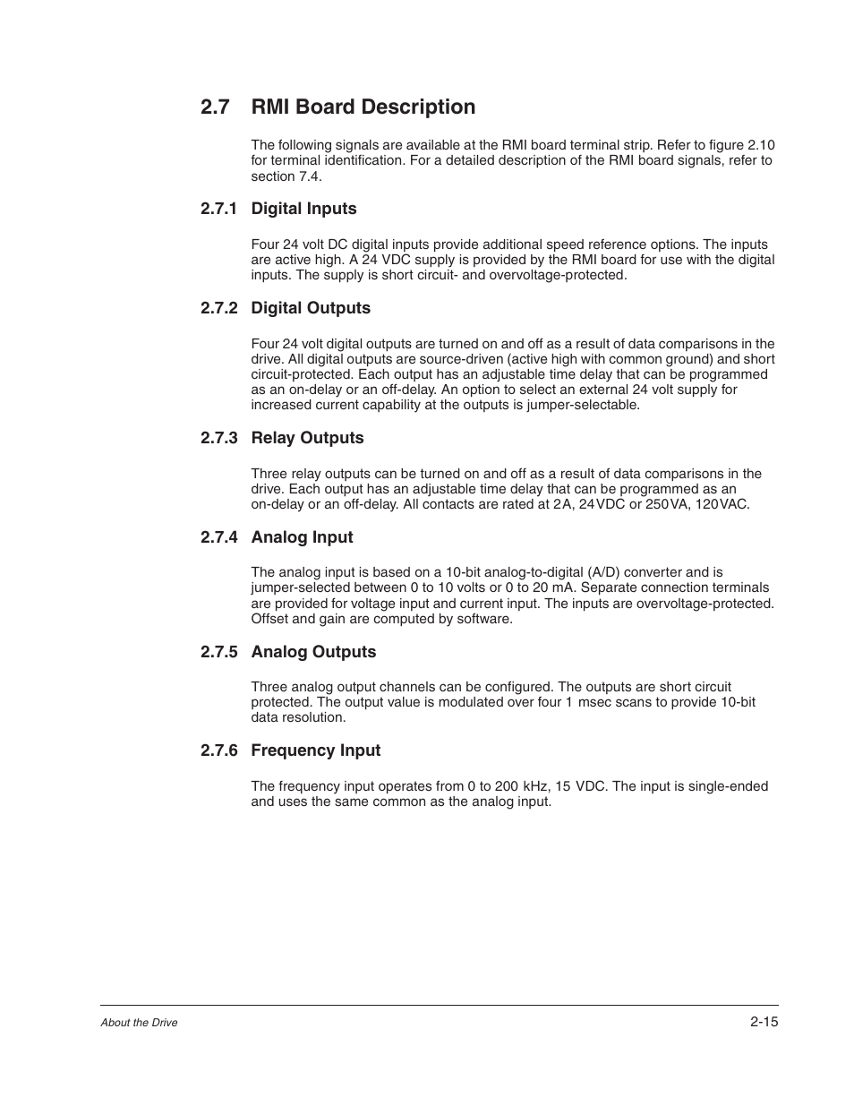 7 rmi board description | Rockwell Automation Liqui-Flo AC Power Modules User Manual | Page 27 / 108