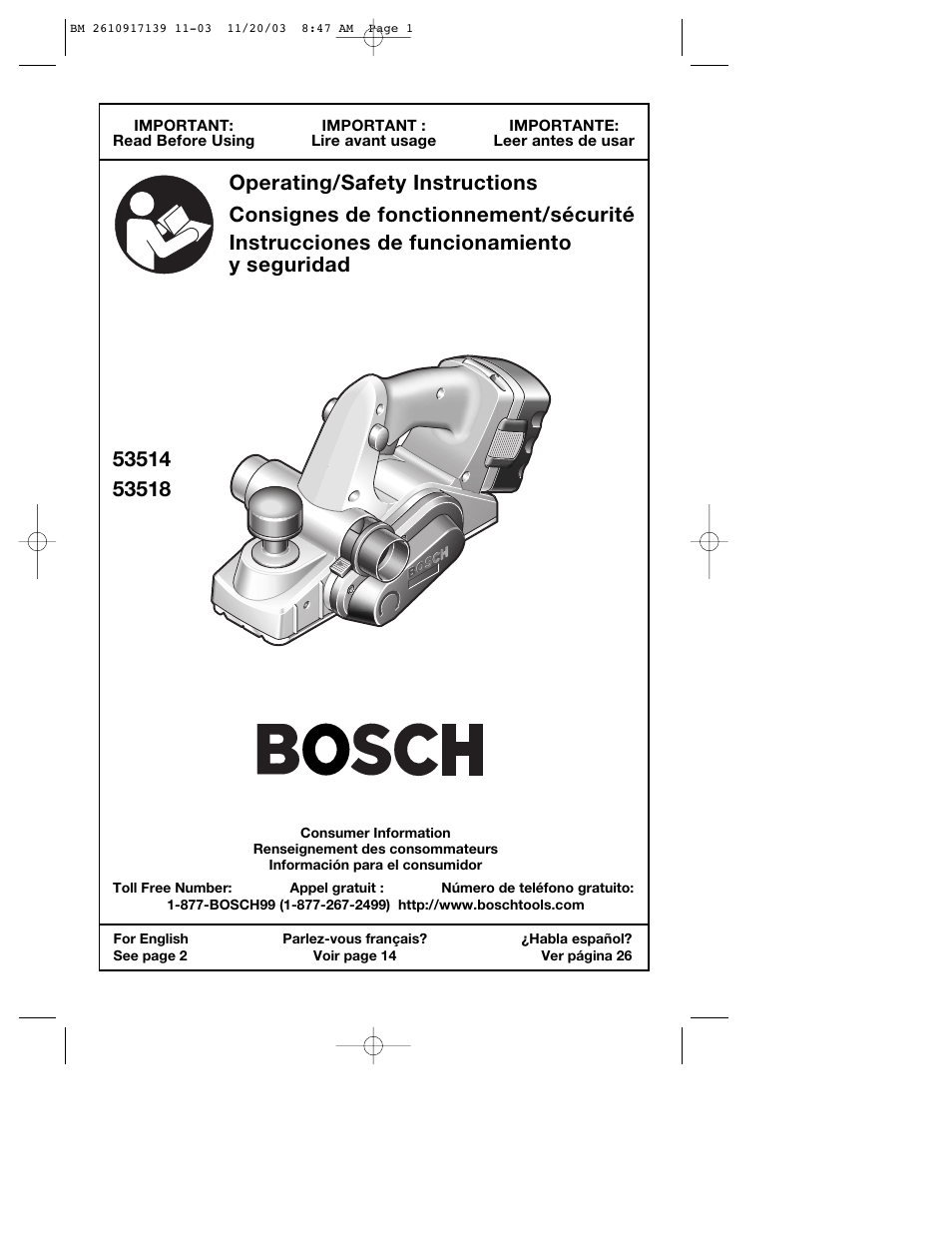 Bosch 53514 User Manual | 40 pages