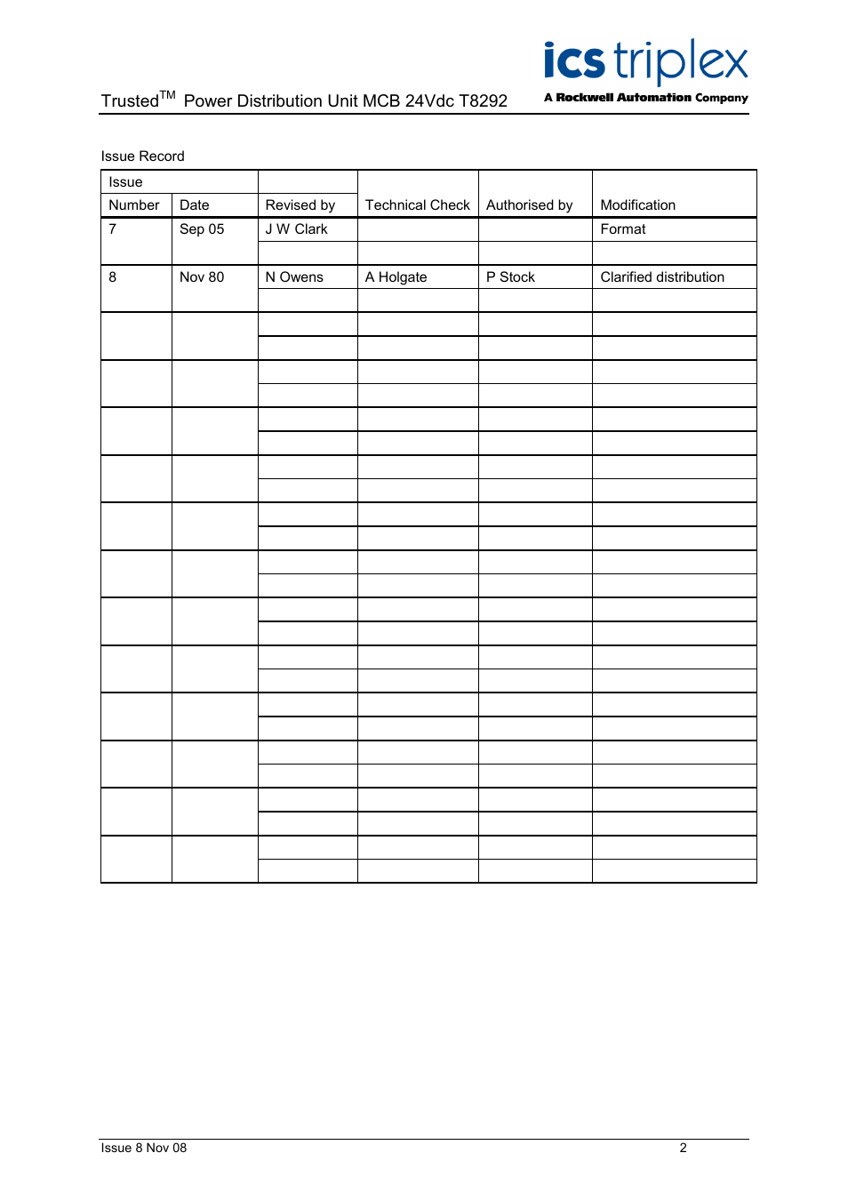 Trusted | Rockwell Automation T8xxx Trusted Power Distribution Unit MCB 24Vdc User Manual | Page 2 / 16