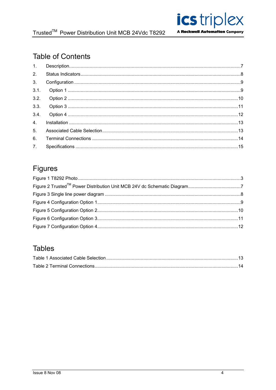 Rockwell Automation T8xxx Trusted Power Distribution Unit MCB 24Vdc User Manual | Page 4 / 16