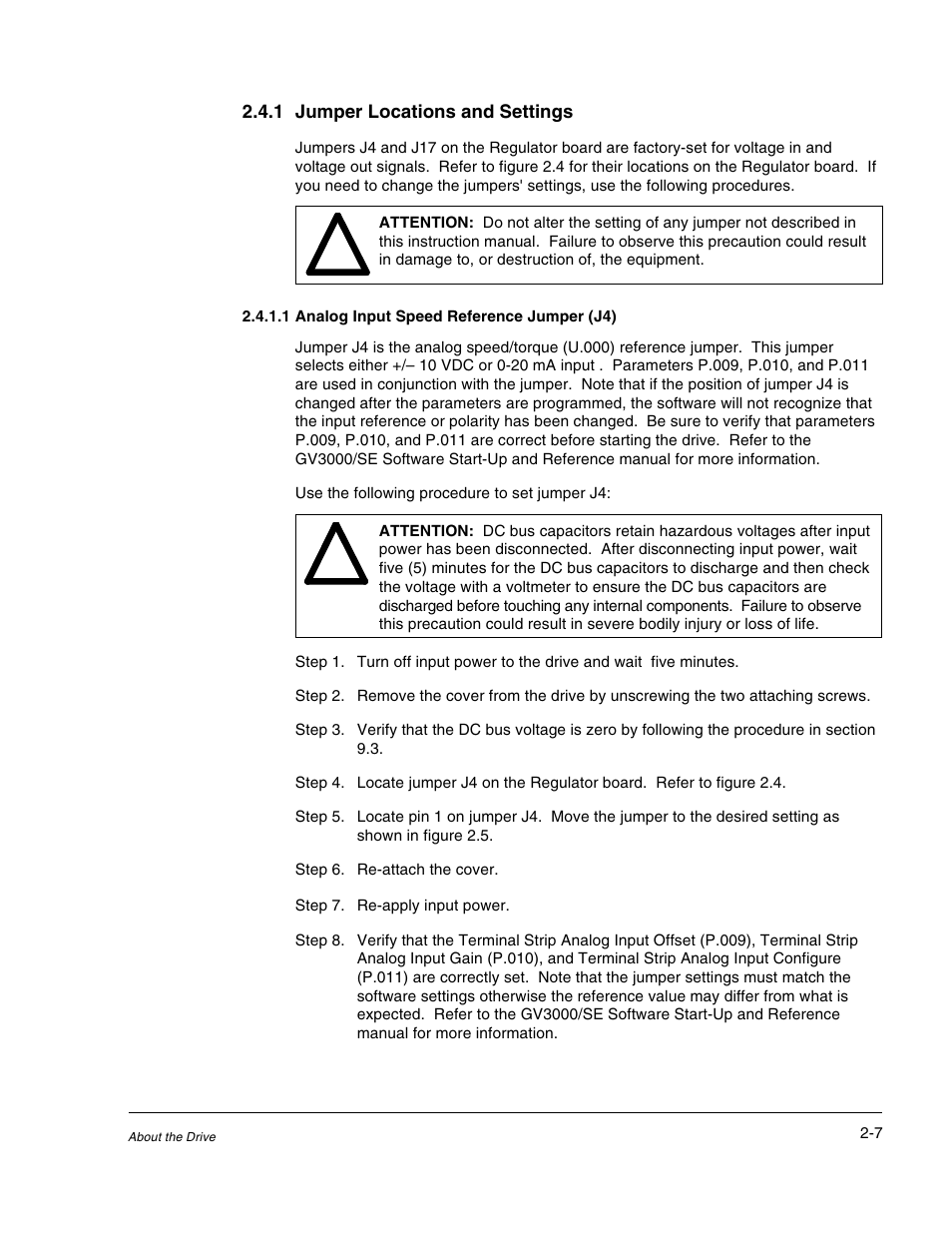 Rockwell Automation GV3000/SE AC Drive 30-100HP, 230VAC V6.04 Hardware Ref, Install, Troubleshooting User Manual | Page 21 / 82