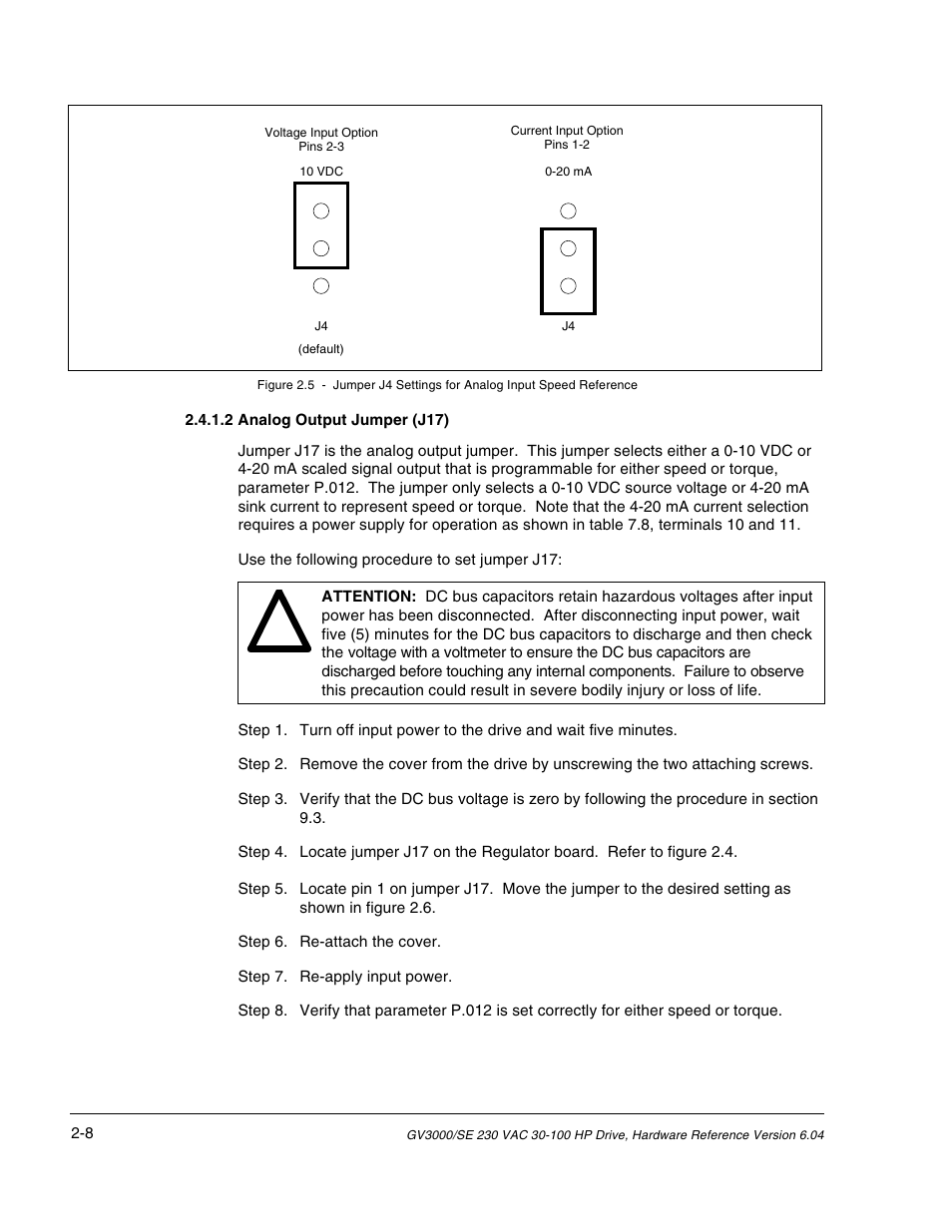 Rockwell Automation GV3000/SE AC Drive 30-100HP, 230VAC V6.04 Hardware Ref, Install, Troubleshooting User Manual | Page 22 / 82
