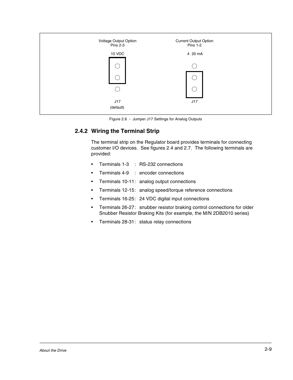 2 wiring the terminal strip | Rockwell Automation GV3000/SE AC Drive 30-100HP, 230VAC V6.04 Hardware Ref, Install, Troubleshooting User Manual | Page 23 / 82