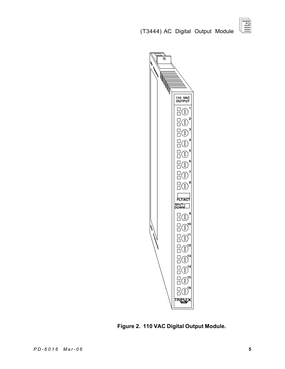 Rockwell Automation T3444 ICS Regent 110 VAC Digital Output Module User Manual | Page 5 / 14